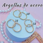 Argolla liso acero pequeño 0.35& (&2）