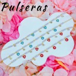 pulsera oro chino con pedreria sencilla 9.50&