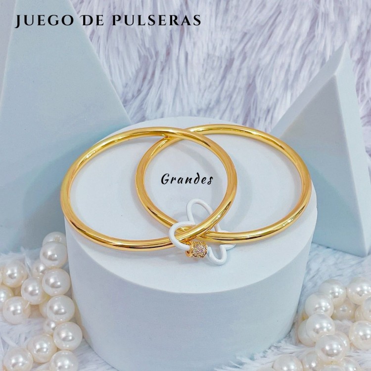 Juego de pulseras lujo Oro chino 32&