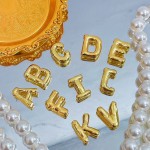 Dije Letras con cadena ajustable Oro Chino 14&