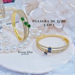 pulseras oro chino con pedreria 21&