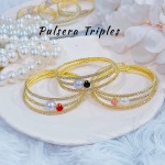 pulseras oro chino con pedreria 21&