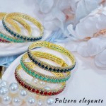 pulseras oro chino con pedreria 21&