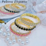 pulseras oro chino con pedreria 21&