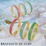 pulseras oro chino con pedreria 21&