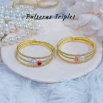 pulseras oro chino con pedreria 21&