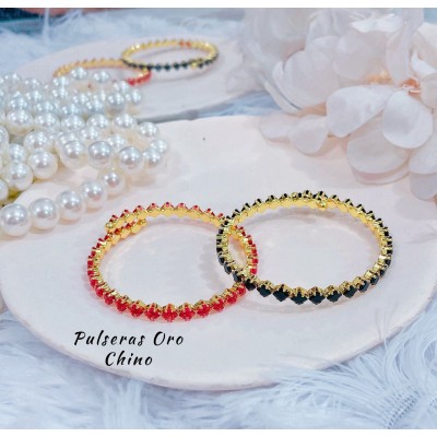 pulseras con piedras ajustable 15.8&