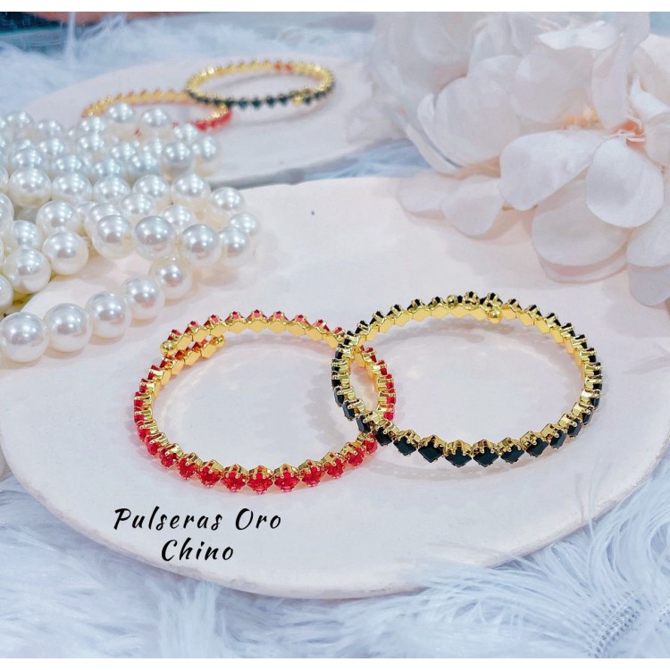 pulseras con piedras ajustable 15.8&