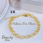 Pulsera sin dije nuevo modelo oro chino 8&