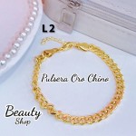 Pulsera sin dije nuevo modelo oro chino 8&