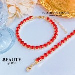 pulsera piedra roja 9&