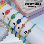 Pulsera ajustable color y dijes 10.9&