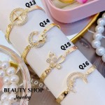 #Q Pulsera Rígidas con Dije Lujo  14.50&