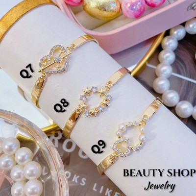 #Q Pulsera Rígidas con Dije Lujo  14.50&