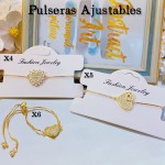 Pulsera ajustable 1.65$oro chino (50 modelo) (10.5&)）