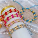 pulsera doble cuadro ajustable 14.50&