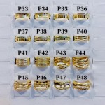 #p Anillos ajustable Baño oro 18 k  (&7)