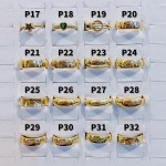 #p Anillos ajustable Baño oro 18 k  (&7)