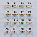 #p Anillos ajustable Baño oro 18 k  (&7)