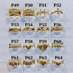 #p Anillos ajustable Baño oro 18 k  (&7)