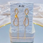 #H- New Aretes elegantes Baño Rodio 18K 16&