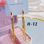 #H- New Aretes elegantes Baño Rodio 18K 16&