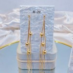 #H- New Aretes elegantes Baño Rodio 18K 16&