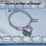 pulsera dije corazon de oro chino 