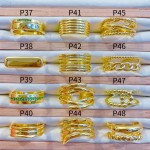 #p Anillos ajustable Baño oro 18 k  (&7)