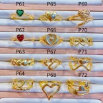 #p Anillos ajustable Baño oro 18 k  (&7)