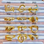 #p Anillos ajustable Baño oro 18 k  (&7)