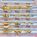 #p Anillos ajustable Baño oro 18 k  (&7)