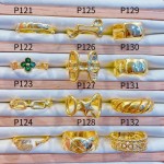 #p Anillos ajustable Baño oro 18 k  (&7)