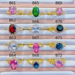 #B Anillos lujo ajustable Baño oro 18k  （&10.5）