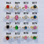 #B Anillos lujo ajustable Baño oro 18k  （&10.5）