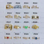 #p Anillos ajustable Baño oro 18 k  (&7)