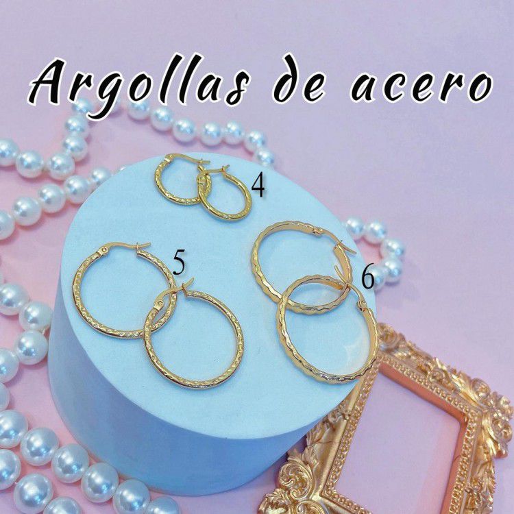 Argolla liso acero pequeño 0.35& (&2）