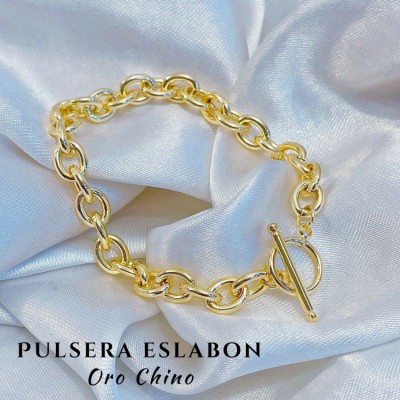 pulsera eslabon sencilla oro chino 9.35&