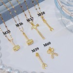 Cadena con dije baño oro18k （ solo comprar tije 1.2$)   (&9.5）