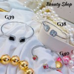 Pulseras Rígida Oro Chino Con Piedra Elegante 17&&